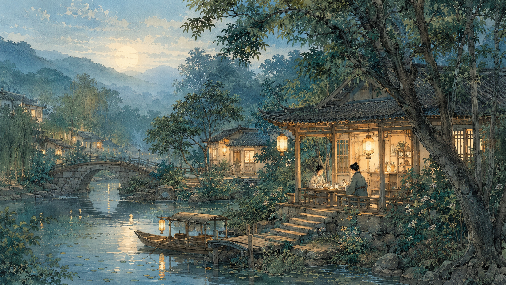 竹林晨雾