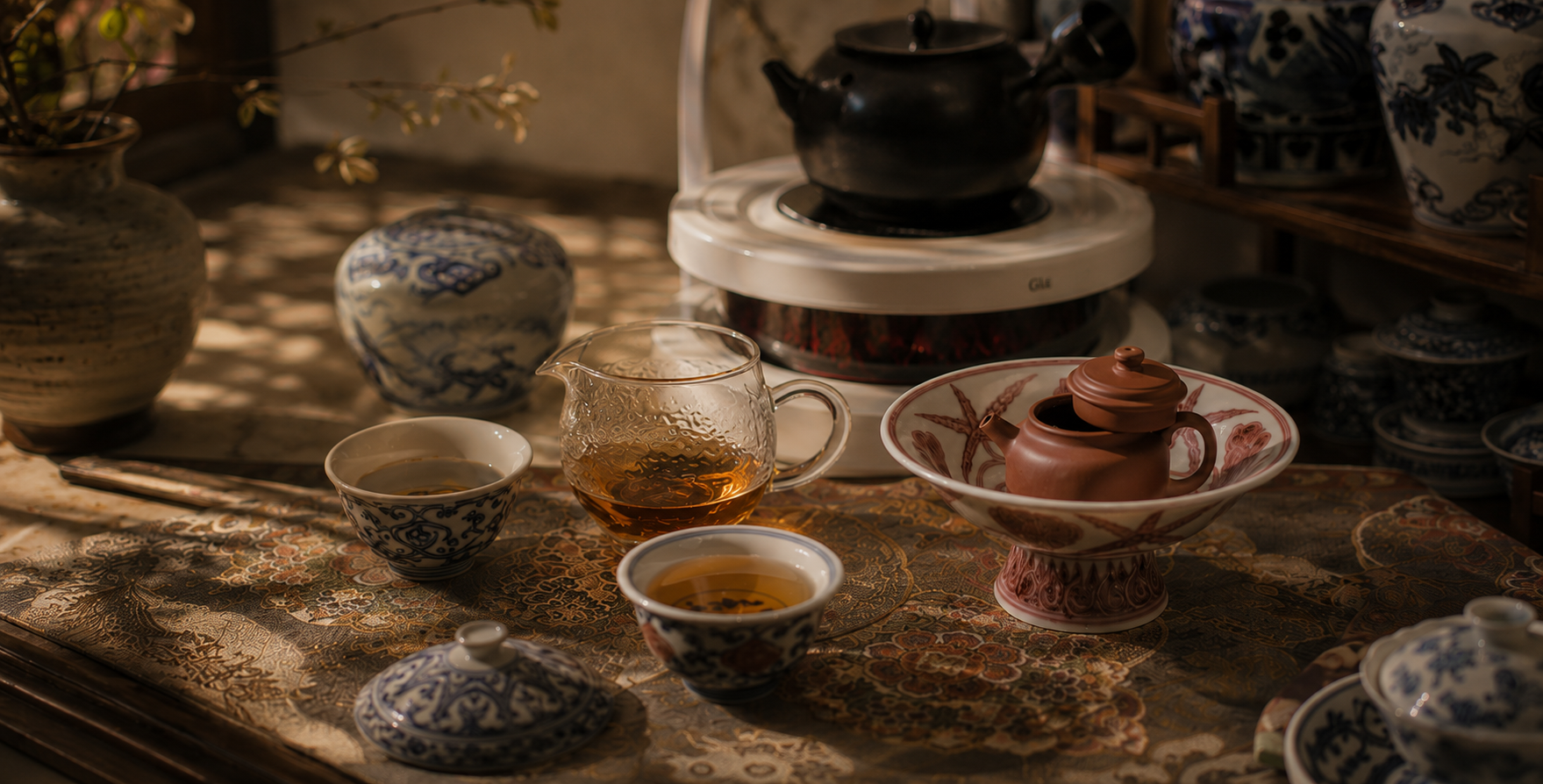 纸张、茶与暖光